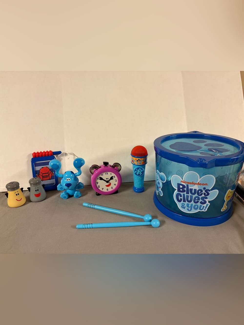 Blue's Clues & You! Kids Blue Drum and Music Toy Set